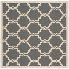COURTYARD, ANTHRACITE / BEIGE, 6'-7" X 6'-7" Square, Area Rug, CY6009-246-7SQ