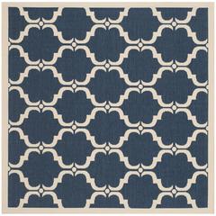 COURTYARD, NAVY / BEIGE, 5'-3" X 5'-3" Square, Area Rug, CY6009-268-5SQ