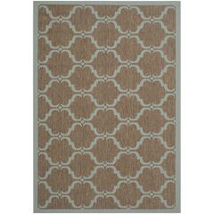 COURTYARD, BROWN / AQUA, 5'-3" X 7'-7", Area Rug, CY6009-337-5