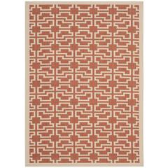 COURTYARD, TERRACOTTA / BEIGE, 6'-7" X 9'-6", Area Rug, CY6015-241-6