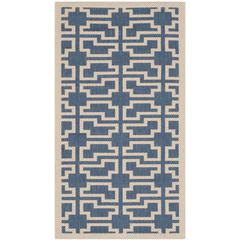 COURTYARD, BLUE / BEIGE, 4' X 5'-7", Area Rug, CY6015-243-4