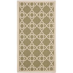 COURTYARD, GREEN / BEIGE, 2'-7" X 5', Area Rug, CY6032-244-3