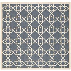 COURTYARD, NAVY / BEIGE, 6'-7" X 6'-7" Square, Area Rug, CY6032-268-7SQ
