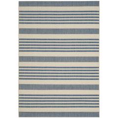 COURTYARD, BEIGE / BLUE, 6'-7" X 9'-6", Area Rug, CY6062-233-6