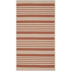 COURTYARD, TERRACOTTA / BEIGE, 2'-7" X 5', Area Rug, CY6062-241-3