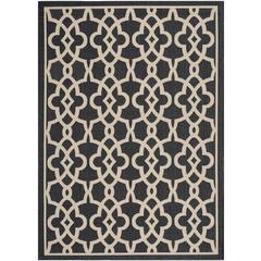 COURTYARD, BLACK / BEIGE, 5'-3" X 7'-7", Area Rug, CY6071-266-5