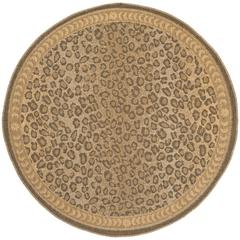 COURTYARD, NATURAL / GOLD, 7'-10" X 7'-10" Round, Area Rug