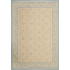 COURTYARD, CREAM / AQUA, 5'-3" X 7'-7", Area Rug, CY6107-15-5