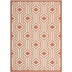 COURTYARD, BEIGE / TERRACOTTA, 5'-3" X 7'-7", Area Rug, CY6113-231-5