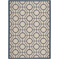 COURTYARD, BEIGE / NAVY, 5'-3" X 7'-7", Area Rug, CY6115-258-5