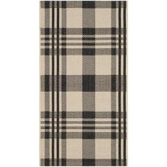 COURTYARD, BLACK / BONE, 2'-7" X 5', Area Rug, CY6201-216-3