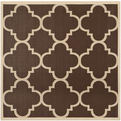 COURTYARD, DARK BROWN, 5'-3" X 5'-3" Square, Area Rug, CY6243-204-5SQ