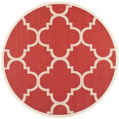 COURTYARD, RED, 6'-7" X 6'-7" Round, Area Rug, CY6243-248-7R