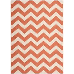 COURTYARD, TERRACOTTA / BEIGE, 6'-7" X 9'-6", Area Rug, CY6244-241-6