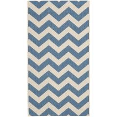 COURTYARD, BLUE / BEIGE, 2'-7" X 5', Area Rug, CY6244-243-3