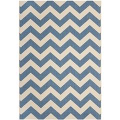 COURTYARD, BLUE / BEIGE, 5'-3" X 7'-7", Area Rug, CY6244-243-5