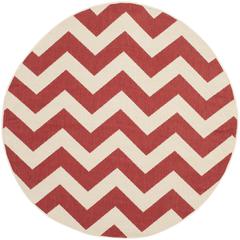COURTYARD, RED, 5'-3" X 5'-3" Round, Area Rug, CY6244-248-5R