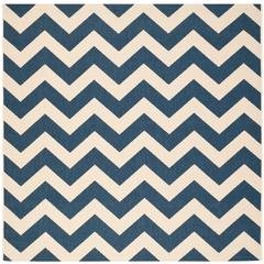 COURTYARD, NAVY / BEIGE, 5'-3" X 5'-3" Square, Area Rug, CY6244-268-5SQ