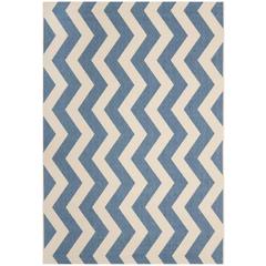 COURTYARD, BLUE / BEIGE, 5'-3" X 7'-7", Area Rug, CY6245-243-5