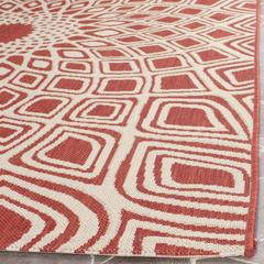 COURTYARD, RED / BEIGE, 4' X 5'-7", Area Rug, CY6616-23821-4