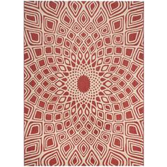 COURTYARD, RED / BEIGE, 9' X 12', Area Rug, CY6616-23821-9