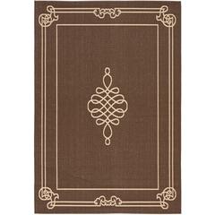 COURTYARD, CHOCOLATE / CREAM, 4' X 5'-7", Area Rug, CY6788-204-4