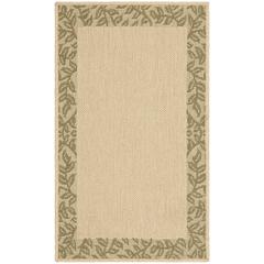 COURTYARD, NATURAL / GREEN, 6'-7" X 9'-6", Area Rug, CY6816-14-6