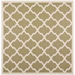 COURTYARD, GREEN / BEIGE, 5'-3" X 5'-3" Square, Area Rug, CY6903-244-5SQ