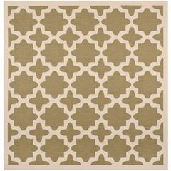 COURTYARD, GREEN / BEIGE, 5'-3" X 5'-3" Square, Area Rug, CY6913-244-5SQ