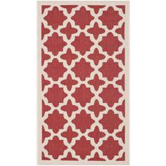 COURTYARD, RED / BONE, 2'-7" X 5', Area Rug, CY6913-248-3