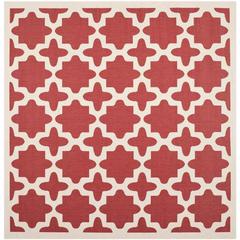 COURTYARD, RED / BONE, 5'-3" X 5'-3" Square, Area Rug, CY6913-248-5SQ