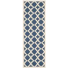 COURTYARD, NAVY / BEIGE, 2'-3" X 12', Area Rug, CY6913-268-212