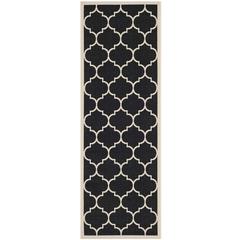 COURTYARD, BLACK / BEIGE, 2'-3" X 12', Area Rug, CY6914-266-212