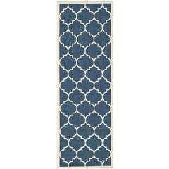 COURTYARD, NAVY / BEIGE, 2'-3" X 12', Area Rug, CY6914-268-212