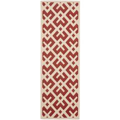 COURTYARD, RED / BONE, 2'-3" X 12', Area Rug, CY6915-238-212