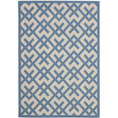 COURTYARD, BEIGE / BLUE, 5'-3" X 7'-7", Area Rug, CY6915-243-5