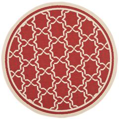 COURTYARD, RED / BONE, 6'-7" X 6'-7" Round, Area Rug, CY6916-248-7R