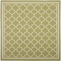 COURTYARD, GREEN / BEIGE, 5'-3" X 5'-3" Square, Area Rug, CY6918-244-5SQ
