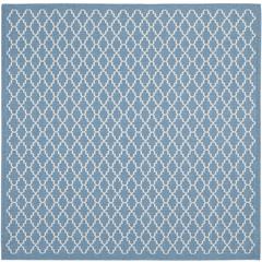 COURTYARD, BLUE / BEIGE, 6'-7" X 6'-7" Square, Area Rug, CY6919-243-7SQ