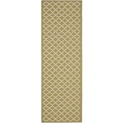 COURTYARD, GREEN / BEIGE, 2'-3" X 12', Area Rug, CY6919-244-212