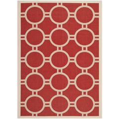 COURTYARD, RED / BONE, 5'-3" X 7'-7", Area Rug, CY6924-248-5