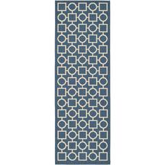 COURTYARD, NAVY / BEIGE, 2'-3" X 6'-7", Area Rug, CY6925-268-27