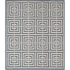 COURTYARD, NAVY / BEIGE, 9' X 12', Area Rug