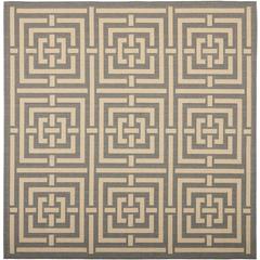 COURTYARD, GREY / CREAM, 7'-10" X 7'-10" Square, Area Rug, CY6937-65-8SQ