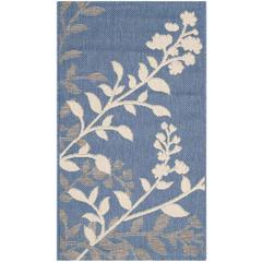 COURTYARD, BLUE / BEIGE, 2'-7" X 5', Area Rug, CY7019-243-3