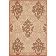 COURTYARD, CREAM / TERRACOTTA, 5'-3" X 7'-7", Area Rug, CY7133-11A7-5