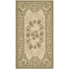 COURTYARD, CREAM / GREEN, 2'-7" X 5', Area Rug, CY7208-14A5-3
