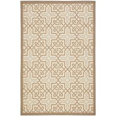 COURTYARD, BEIGE / DARK BEIG, 6'-7" X 9'-6", Area Rug, CY7931-79A18-6