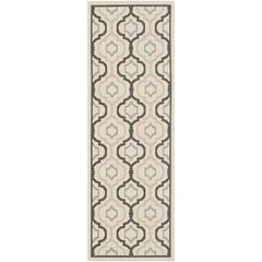 COURTYARD, BEIGE / BLACK, 2'-3" X 12', Area Rug, CY7938-256A18-212