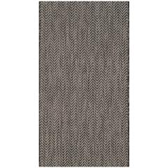 COURTYARD, BLACK / BEIGE, 2'-7" X 5', Area Rug, CY8022-36621-3
